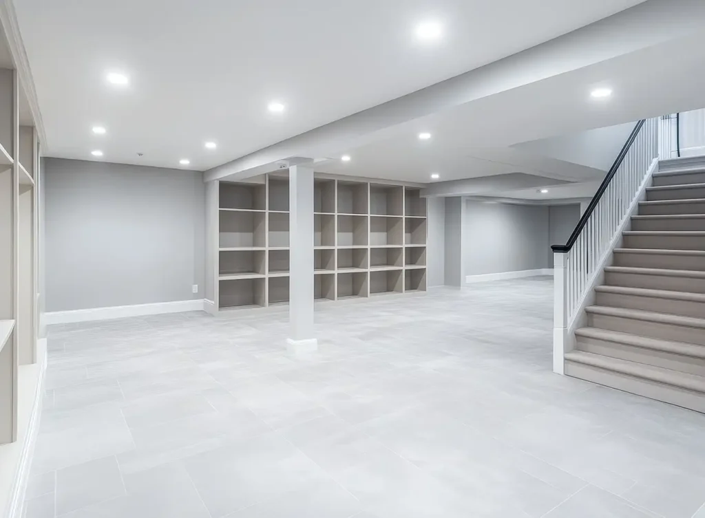 custom built-in shelving units in for basement storage solutions in st. louis mo