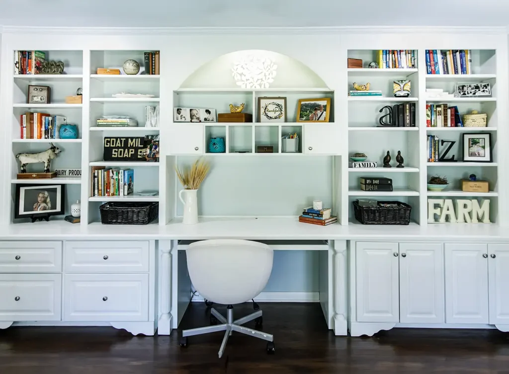 custom home office storage installation in st. louis mo