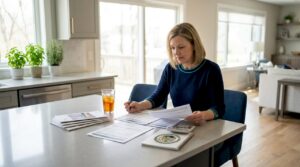 Homeowner planning remodeling budget
