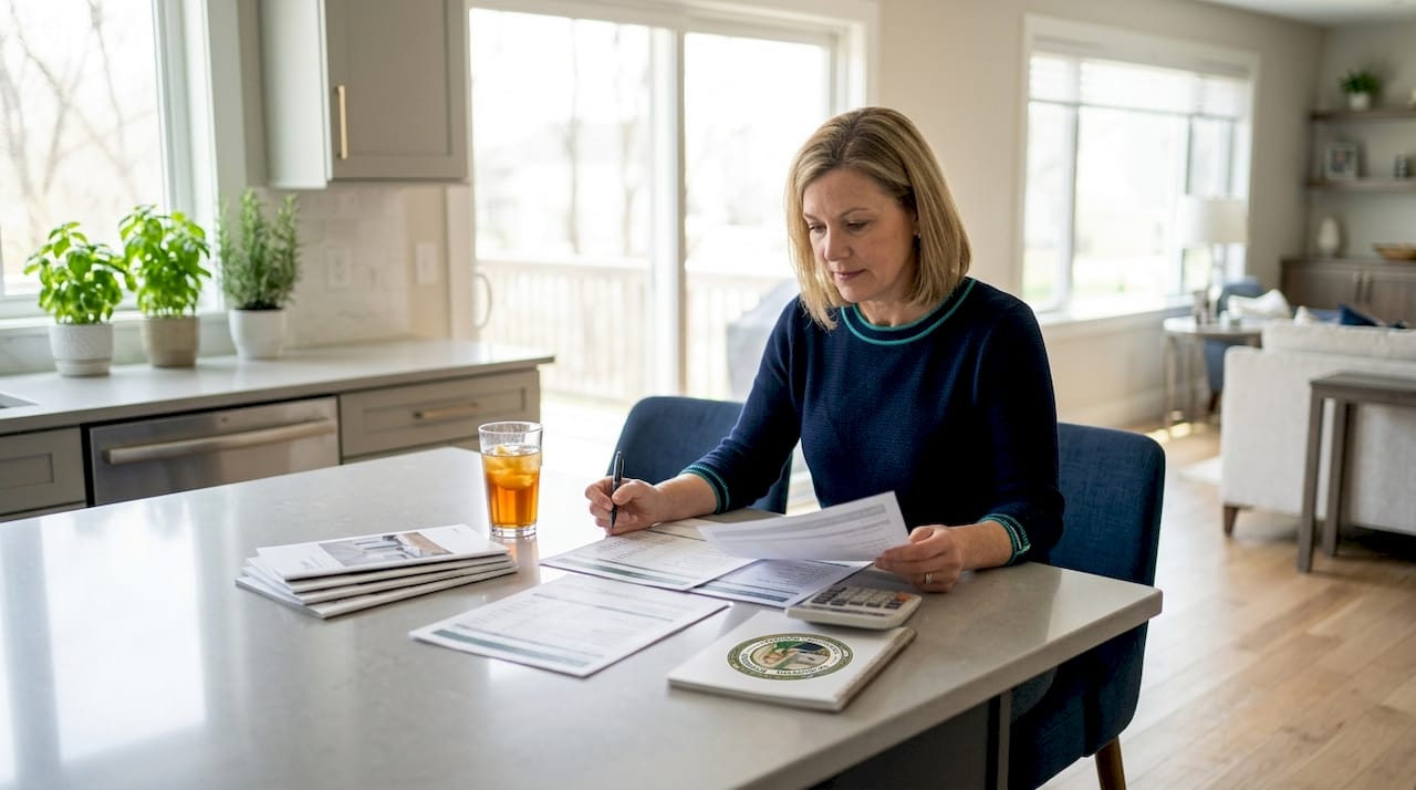 Homeowner planning remodeling budget