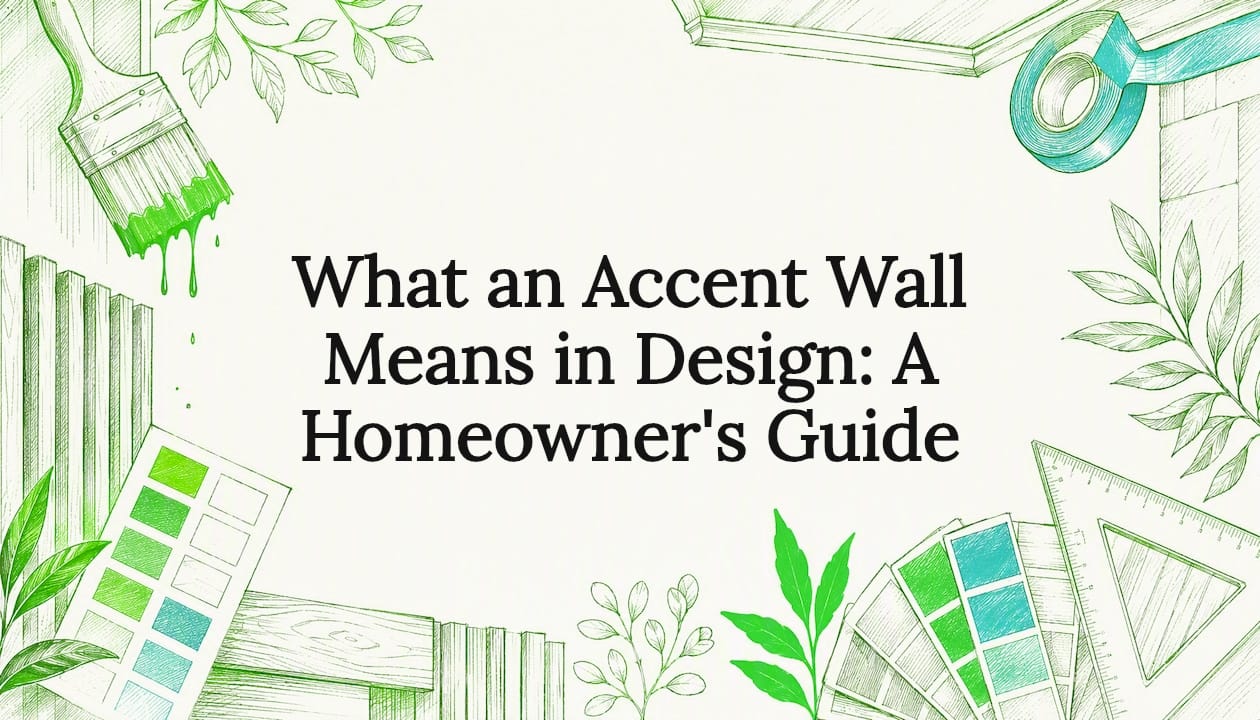 Decorative title card for accent wall design article