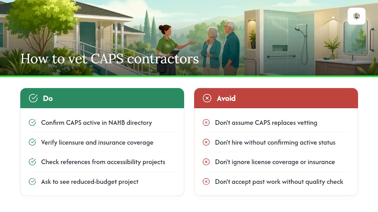 The CAPS credential matters more than most homeowners realize — overview diagram