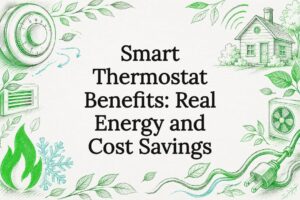 Decorative title card with HVAC and energy motifs