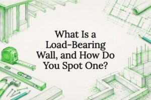 Decorative architectural sketch title card