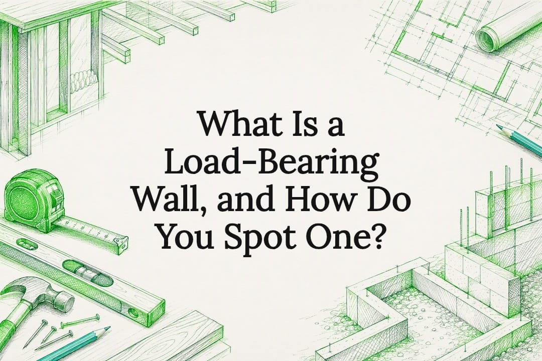 Decorative architectural sketch title card