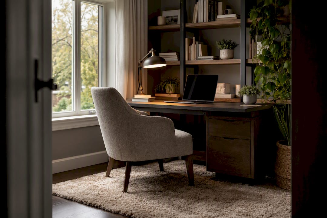 Acoustic treatments in a small office