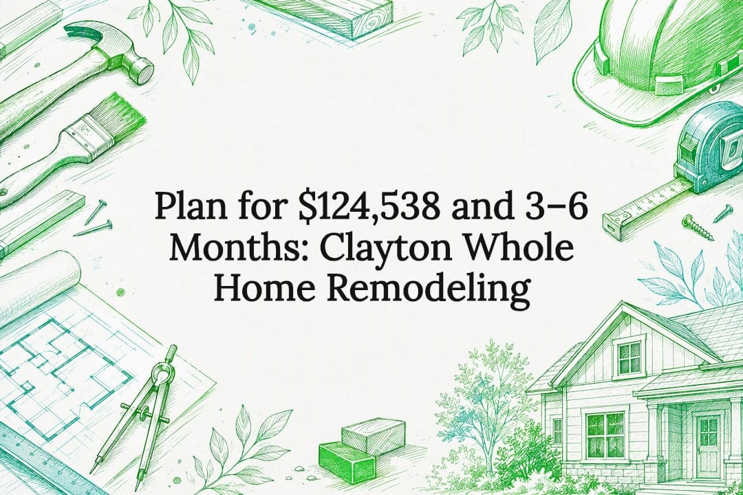 Decorative title card for remodeling article