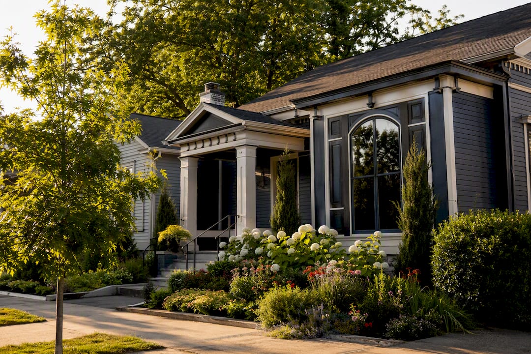 Renovated home exterior in Clayton neighborhood