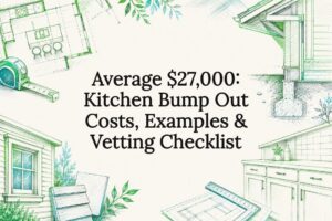 Decorative kitchen bump out title card