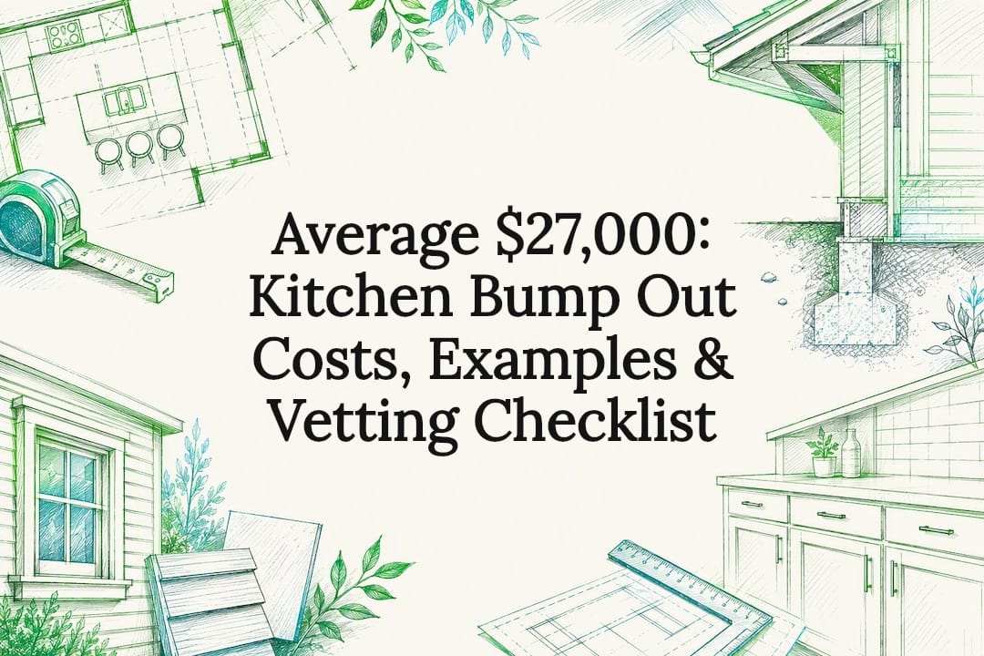 Decorative kitchen bump out title card