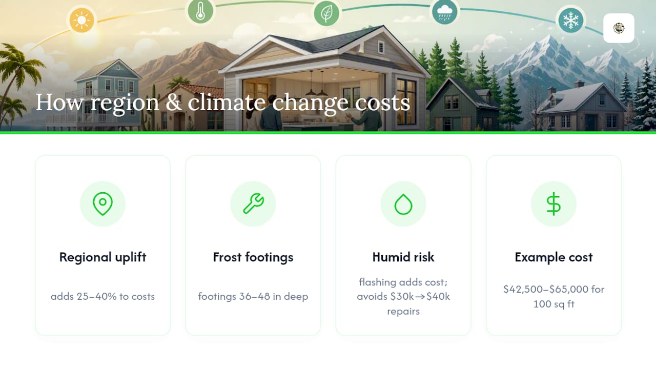 Regional and climate bump out cost factors
