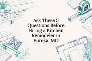 Decorative kitchen remodeling title card