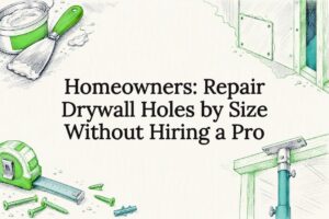 Decorative drywall repair title card