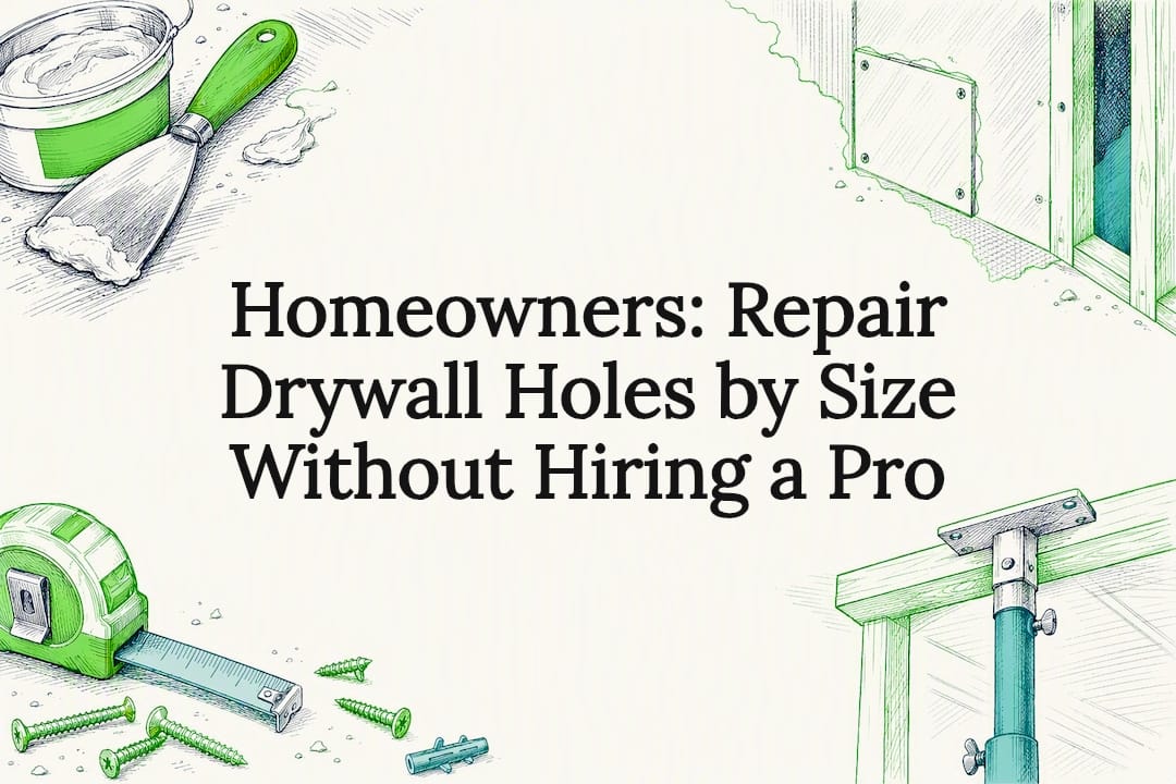Decorative drywall repair title card
