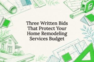 Decorative remodeling budget title card