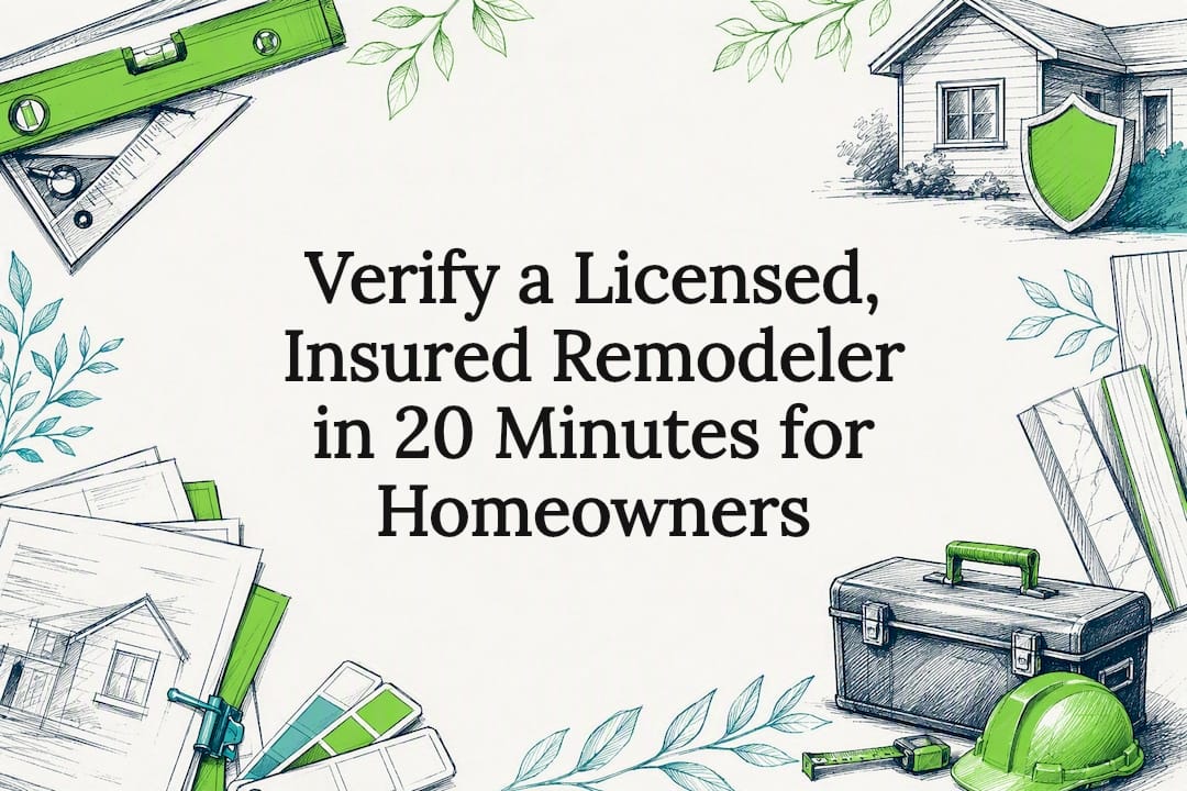 Decorative remodeler verification title card