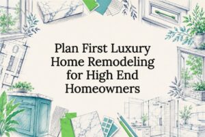 Decorative luxury remodeling title card illustration