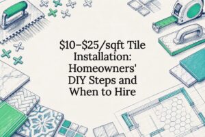 Hand-drawn tile tools title card illustration