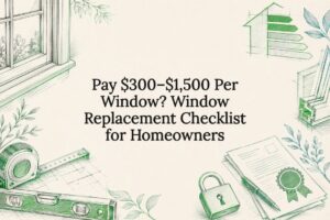 Decorative window replacement checklist title card