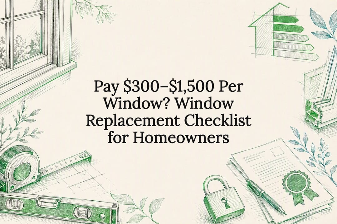 Decorative window replacement checklist title card