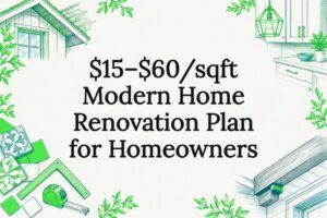 Modern renovation title card illustration