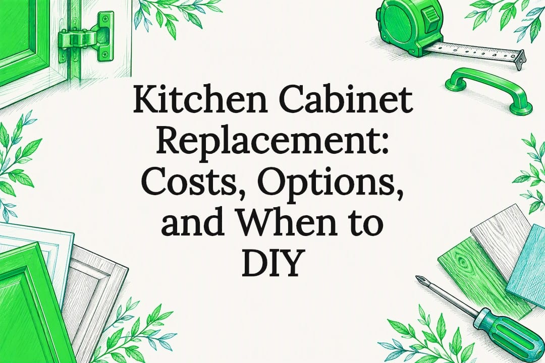 Kitchen cabinet replacement title card