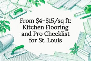 Kitchen flooring title card illustration