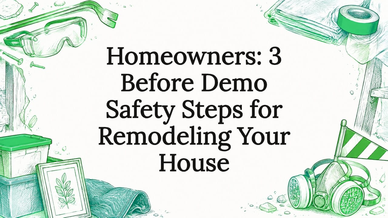 Decorative remodeling safety title card