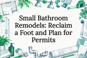 Hand-drawn bathroom remodel title card