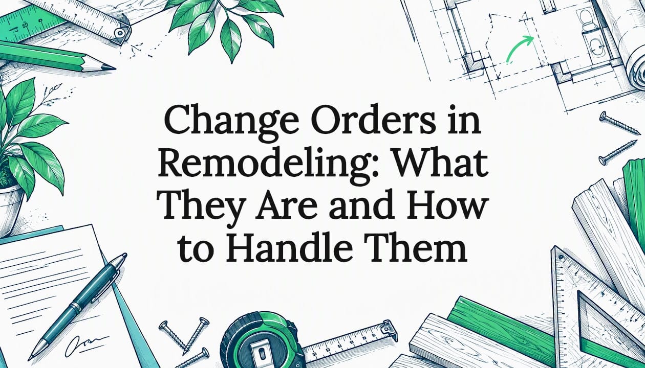 Remodeling tools frame a clear title area