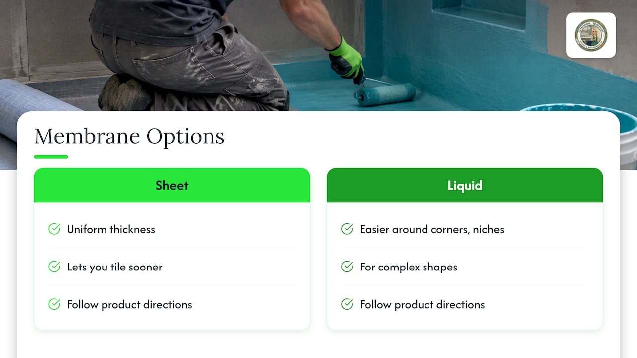 Sheet and liquid membrane comparison