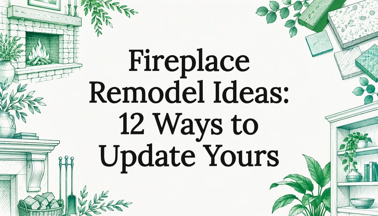 Decorative fireplace remodel title card
